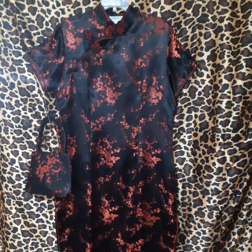 Traditional Satin Chinese Dress w/ matching purse